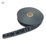 Tape with English, 2.4cm width, Price per 0.1m