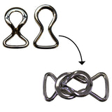 8 Figure Metal Hook, Silver