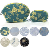 Embroidered Round Pouch, Large and Small