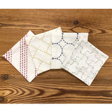 COSMO, Sashiko, hidamari, Pre-Printed Fabric for 4 Coasters