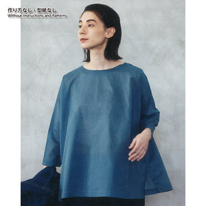 Bracelet-length Sleeve Blouse (without instruction and pattern) in "Yoko Saito, Clothes and Bags to Make Every Day Fun"