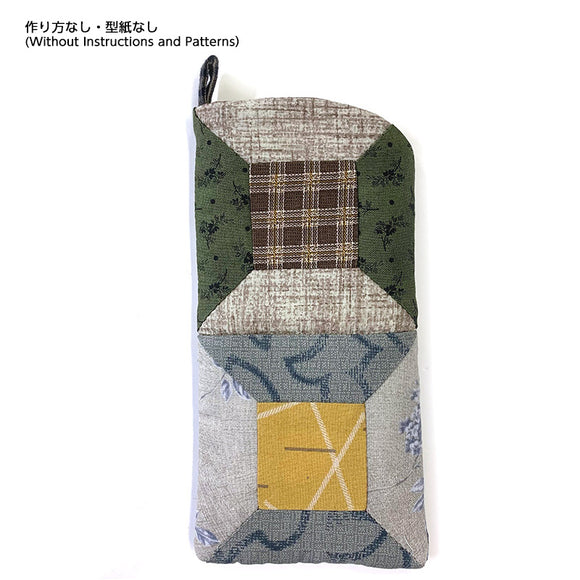 Beginner's Monthly Quilt, Applied Work, Spool Glasses Case (without instruction and pattern)in 