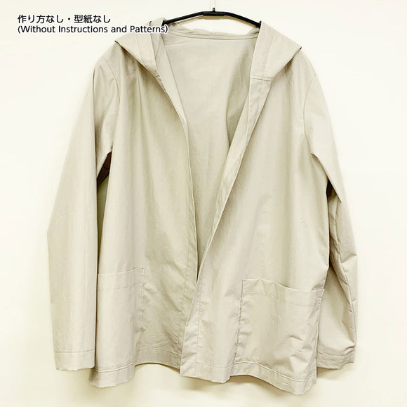 Short Hoodie, Beige  (without instruction and pattern) in 