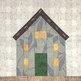 Pattern of House with Yellow Windows (without instruction and pattern)in "Sutekini (Fantastic) Handmade, April, 2023 issue" -  Monthly Quilt, Let's Build A Town with Houses