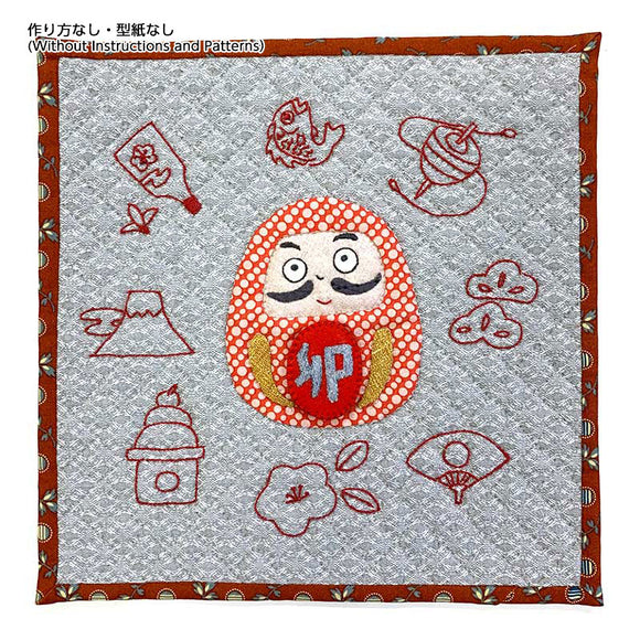 Mini Tapestry with Daruma Doll (without instruction and pattern) in 