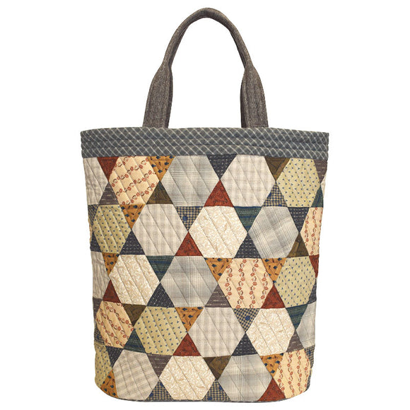 Bucket Shape Bag with Pointing Star Pattern
