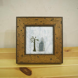Natural Wood Frame with Worm-eaten Holes ( MA-9, 9cm inner diameter, include a glass )