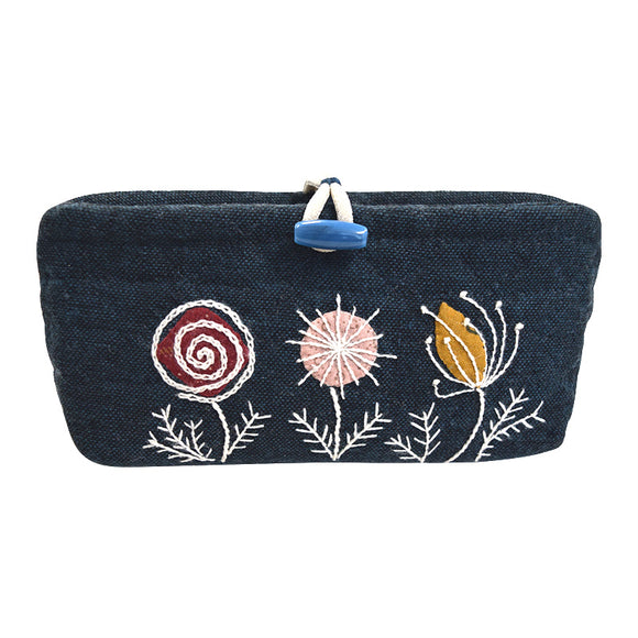 Glasses Case with Three Flowers