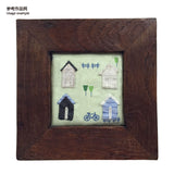 [ 30%OFF / SALE ] Kit of 2 Patterns for 6.5cm Wood Frame with Leg, Ribbon & Cross / Heart & Wreath / Small House, ( Japanese instruction only)