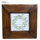 [ 30%OFF / SALE ] Kit of 2 Patterns for 6.5cm Wood Frame with Leg, Circle and Heart Wreath, (Japanese instruction only)