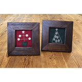 [ 30%OFF / SALE ] Kit of 2 Patterns for 6.5cm Wood Frame with Leg, Tree in Red and Green, (Japanese instruction only)