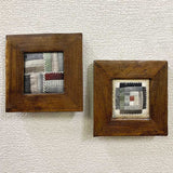 Kit of 2 Patterns for 6.5cm Wood Frame with Leg, Log cabin and roman stripes, (Japanese instruction only)