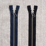 Metal Zipper, Silver, 40cm | Patchwork, Quilt, handicrafts, Zipper, Denim