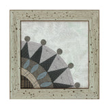 Blue Grey Wood Frame with Worm-eaten Holes (18cm x 18cm), Beginner's Monthly Quilt