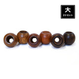 Joint, Wood Bead with Two Different Sized Holes, Large, 2 pieces / set ( JTWT-20 )