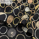 web20201024-02, Linen Blend with Circle Embroidery, Price per 0.1m, Minimum order is 0.1m~ | Fabric