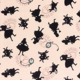 web20220219-02, Alice in Wonderland, silhouette, Sheeting Fabric, Price per 0.1m, Minimum order is 0.1m~ (with Japanese instructions) | Fabric