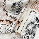 web20220219-04 Alice in Wonderland, Linen Blend, Story, Price per 0.1m, Minimum order is 0.1m~ (with Japanese instructions) | Fabric