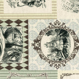 web20220219-04 Alice in Wonderland, Linen Blend, Story, Price per 0.1m, Minimum order is 0.1m~ (with Japanese instructions) | Fabric