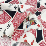web20220219-05 Alice in Wonderland, Linen Blend, Cards, Price per 0.1m, Minimum order is 0.1m~ (with Japanese instructions) | Fabric
