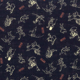 web20221006-05, Bird and Beast Caricature, Whole Pattern,  Molly Cloth, Price per 0.1m, Minimum order is 0.1m~ | Fabric