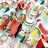 web20221020-02, Christmas Street, Price per 0.1m, Minimum order is 0.1m~ | Fabric