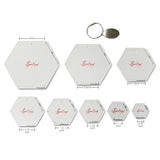 Sew Easy, Pentagon Acrylic Template Set with 8 Sizes