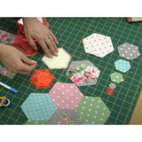 Sew Easy, Hexagon Acrylic Template Set with 9 Sizes ( Pink )