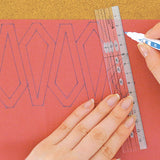 Clover, 30 cm Patchwork Rulers with 7mm color line