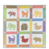 Pattern Set for "Baby Quilt made from Retro Print Fabric" ( including Japanese instruction)