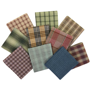10 Plaid Pre-dyed Woven Fabric Set