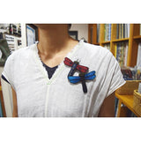 [ 20%OFF / SALE ] Dragonfly Brooch, Red and Blue (without instrcutions and patterns) in "Yoko Saito, Animal made from Fabric, Quilt Bag, Pouch, Tapestry"