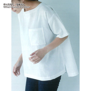 T-Shirt Style Blouse b, Short Front (without instructions and patterns) in "Yoko Saito, Comfortable Clothes and Bags"