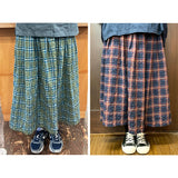 Gathered Skirt with Herringbone Viera Check (Japanese instruction only)